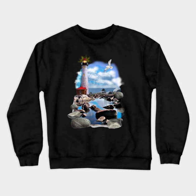 Lighthouse light Crewneck Sweatshirt by VeryOK